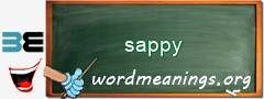 WordMeaning blackboard for sappy